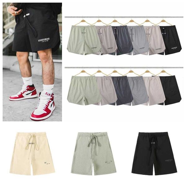 

designer mens womens essentail shorts casual essen short shortpants fashion summer shorts loose clothing essentiel letter print running spor, White;black