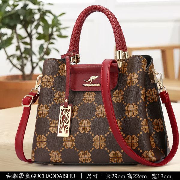 

womenbag women's bag middle aged women's bag 2023 new one shoulder crossbody bag old flower large capacity handbag luxury designer