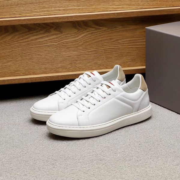 

brand light white black sneakers shoes men nappa leather low-trainers comfortable rubber sole retro-inspired skateboard walking eu38-44