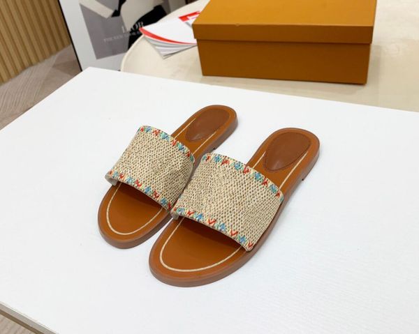 

luxury lock it flat mule slippers fur slides slipper for women 100% genuine leather flip flops clip toe large beach sandals with box, Black