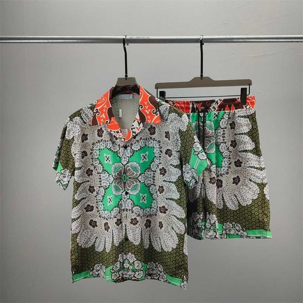 

fashion mens womens summer tracksuits sport suits casual classic letter pattern print men's short sleeve shorts men boys tees colors c, Gray