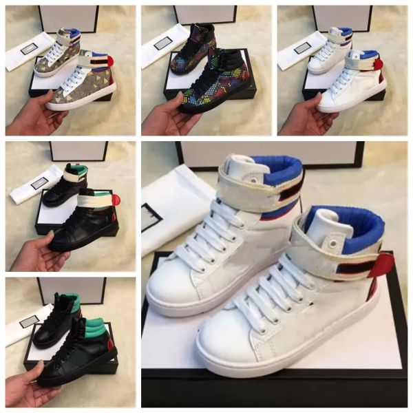 

2023 infant classic kids shoes luxury designer children high-toddler bee sneakers baby boys and white black girls kid shoes retro shoe s
