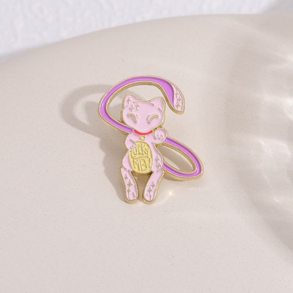 

pink kitten badge dream lucky cat brooch cute anime movies games hard enamel pins collect metal cartoon brooch backpack hat bag collar lapel, Blue