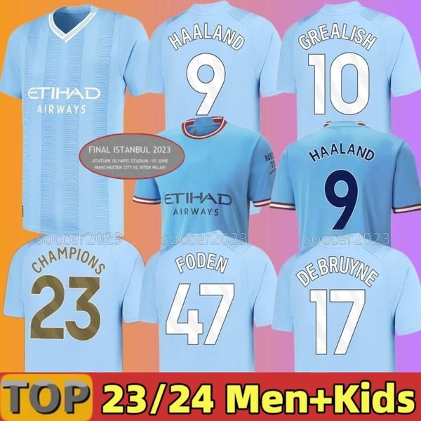 

2024 soccer jerseys haaland 23 24 de bruyne phillips mans cities grealish ferran mahrez foden bernardo joao cancelo z rodrigo football shirt, Black;yellow