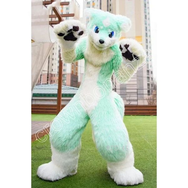 

green white black claw canine mascot costumes cartoon fancy suit for animal theme mascotte carnival costume halloween fancy dress, Red;yellow