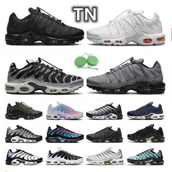 

tn plus running shoes men sneaker toggle utility triple white metallic silver oreo hyper sky bule rainbow men women trainers sports sneakers