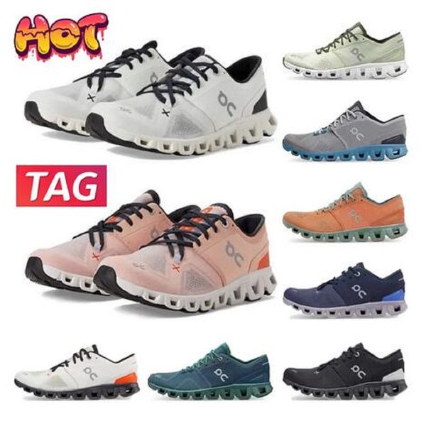 

mens running shoes on running cloud x 3 black white ash orange aloe storm blue rust red rose sand midnight heron fawn magnet fashion women m