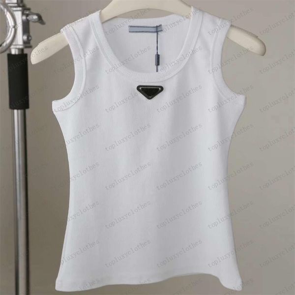 

summer white women tees crop embroidery off shoulder black tank casual sleeveless backless shirts luxury designer solid color vest
