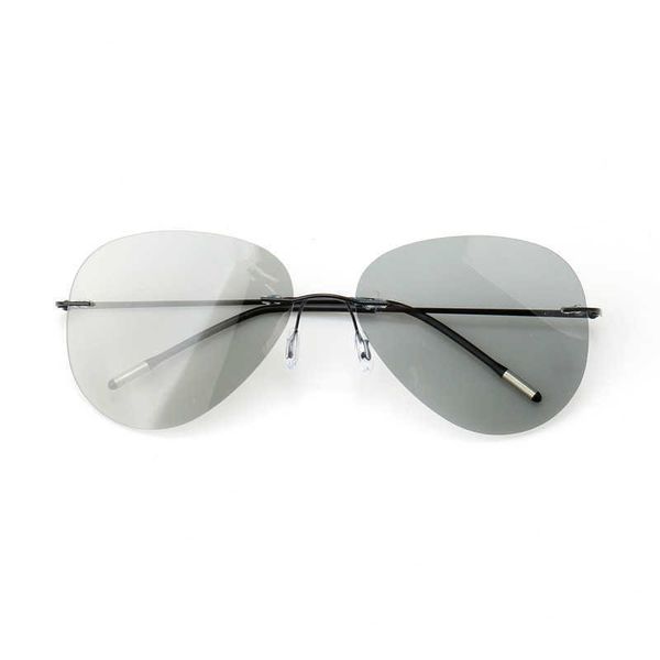 

new fashion ultra light polarized sunglasses hd frameless sunglasses driving fishing mirror uv protection, White;black