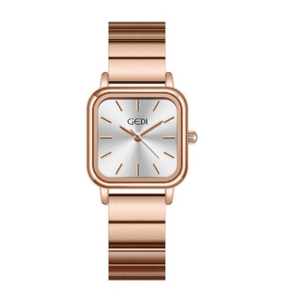 

watches womens watch fashion niche design sense steel band quartz-buartz simple temperament luminous, Slivery;brown