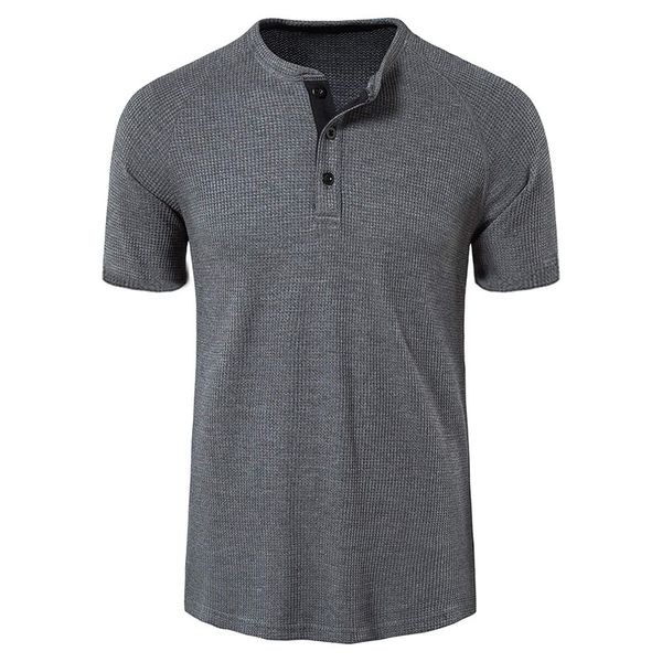 

summer men's tshirt casual short sleeve henry collar t shirt for men solid color tees mens clothing us, White;black