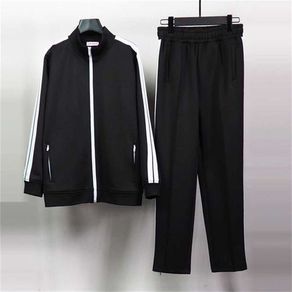 

mens fashion tracksuits mens tracksuit sweatpants women's casual tracksuit piece sets classic print jackets suits men sport jogging pan, Gray