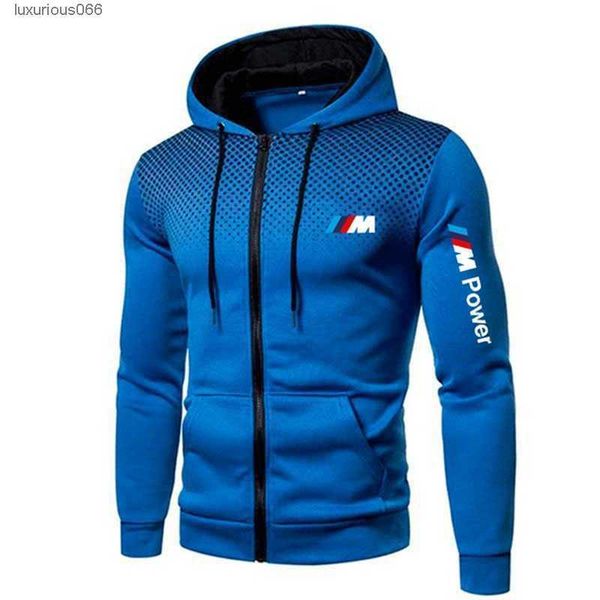 

2023 brand spring autumn sports sweatshirt outdoor casual harajuku for bmw m hoodies zipper cotton motorcycle sweatshirts q0831, Black