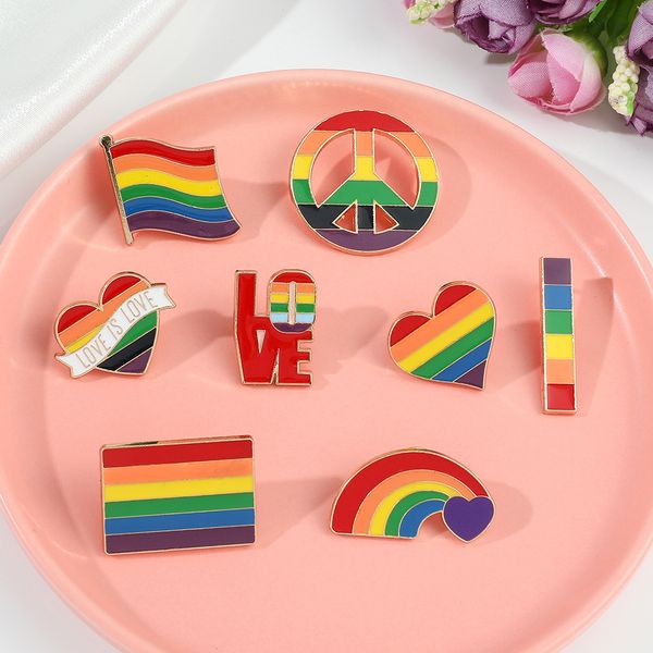 

rainbow bridge flat lgbt brooch cute anime movies games hard enamel pins collect metal cartoon brooch backpack hat bag collar lapel badges, Blue