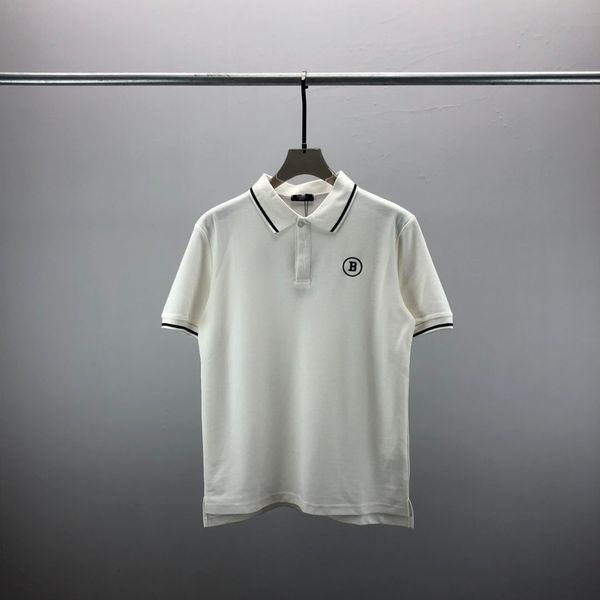 

2new fashion london england polos shirts mens designers polo shirts high street embroidery printing t shirt men summer cotton casual t-shirt, White;black