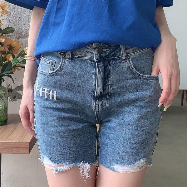 

2023ss women shorts pocket fashion jeans black blue