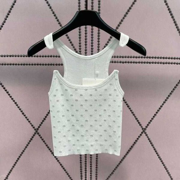 

high version designer vest fashion invisible shoulder strap diamond tank summer womens short camisole, White