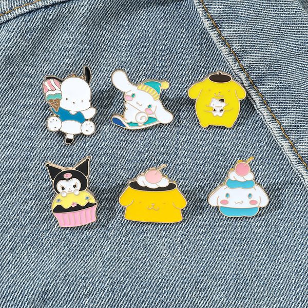 

dog kuromi brooch cute anime movies games hard enamel pins collect metal cartoon brooch backpack hat bag collar lapel badges, Blue
