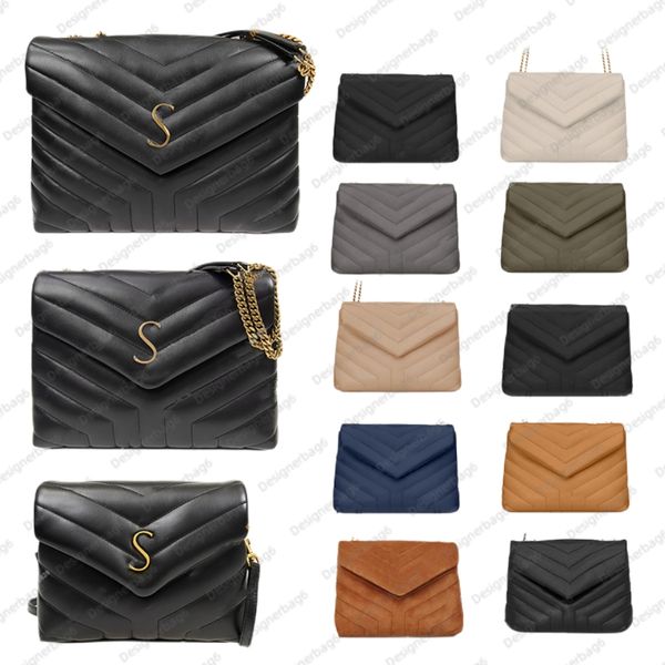 

10a fashion designe loulou quilted leather chain bags shoulder bag crossbody messenger bag tote handbags quality all steel hardware and impo