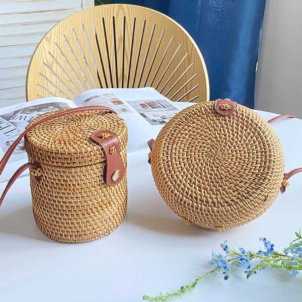 

beach bags rattan bag ins diagonal mini sen series basket literature and art hand woven one shoulder leather buckle
