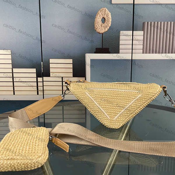 

p straw triangular lafite grass bags purse shoulder hobos bag handbag women's crossbody bag adjustable strap letter holiday bags four c