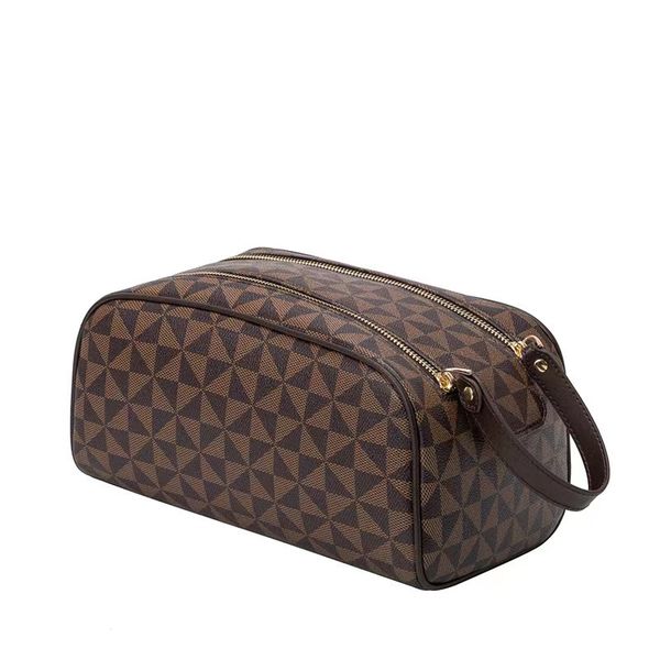 

2023 europe and the united states printed large capacity double zipper women's makeup bag multi-functional cosmetics storage bag factor