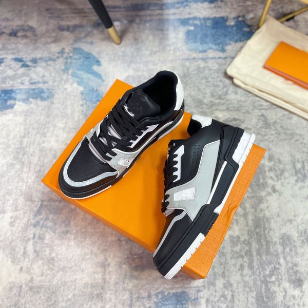

casual shoes fashion running shoes men's and women's sneakers rubber platform multicolor lace-up skates designer couple casual sho, Black