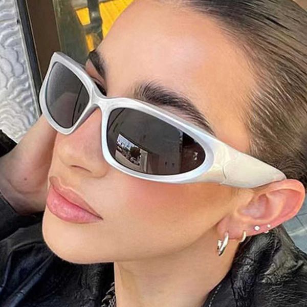 

2023 new ins cycling glasses men and women fashion street shooting sunglasses driving goggles, White;black