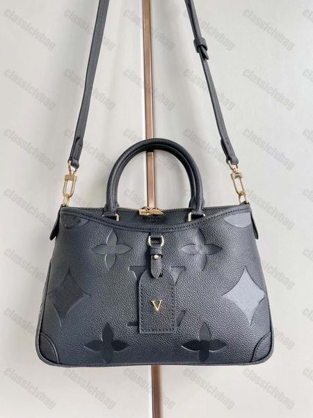 

trianon pallas bag designer louise women shopping bag oversized viuton letter flower embossed genuine cowhide-leather purse handbag shoulder