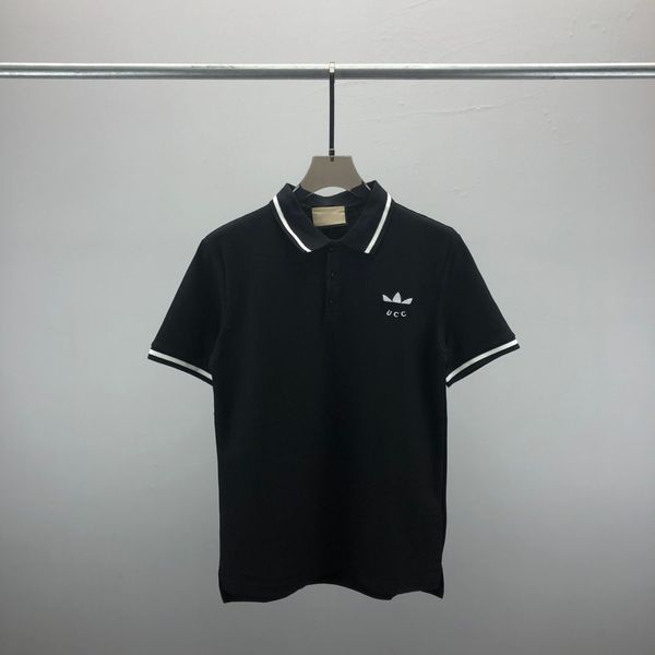 

2new fashion london england polos shirts mens designers polo shirts high street embroidery printing t shirt men summer cotton casual t-shirt, White;black
