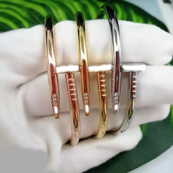 

316l stainless steel open in hands christmas cuff bangle love couple nail bracelet for, Black
