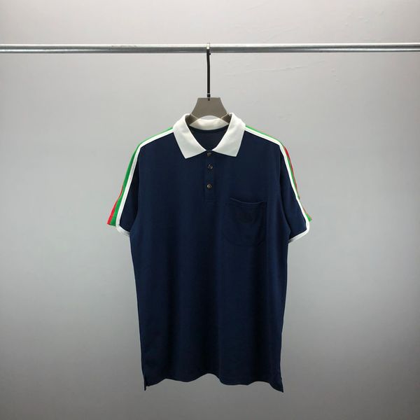 

2new fashion london england polos shirts mens designers polo shirts high street embroidery printing t shirt men summer cotton casual t-shirt, White;black