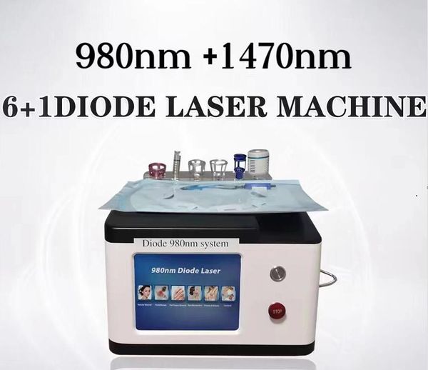 

salon use 980nm +1470nm diode laser for hemorrhoids surgery skin/evlt/pldd/dental tightening /blood spider veins removal lipolysis liposucti