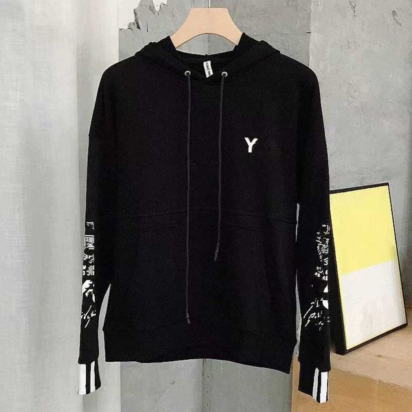 

2023 new men's sweater sports brand hooded sweater men's women's hooded letter y designer hooded cotton sweatshirt zipper jac, Black