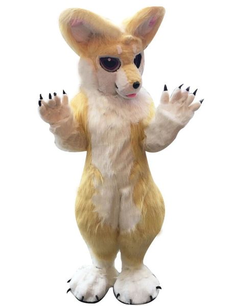 

2023 brand new fur husky fox mascot costume walking christmas halloween suit party large event suit party halloween dress size costume, Red;yellow