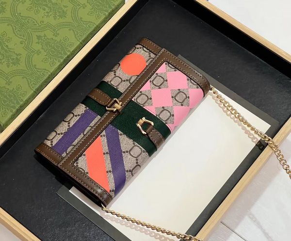 

2023 designer fashion luxury handbag shoulder bag women handbags chain circular bags classic bee tiger snake alphabet wallet 7192-1-2