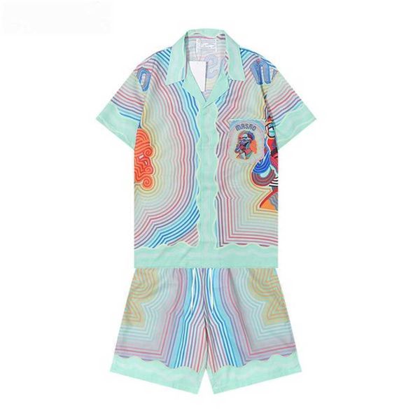 

crime summer fashion mens tracksuits hawaii beach pants set designer shirts letter leisure shirt man slim fit the board of directors short s, Gray