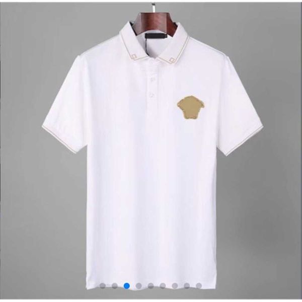 

2023mens polo tshirts mens designer t shirts clothes turnndown collar polo shirt breathable fashion embroidery slim fit tshirt luxury summer, White;black