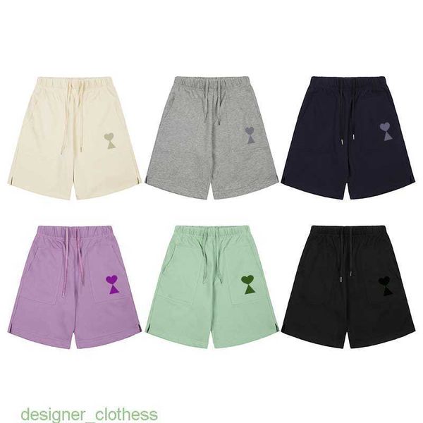 

quality shorts mens women designer of luxury amis shorts fashion men s casual terry cloth cotton man clothing size s-xl, White;black