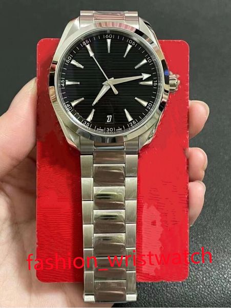 

men watch black dial 42mm automatic mechanical stainless steel glass back sports sea mens sapphire luminous wristwatch, Slivery;brown