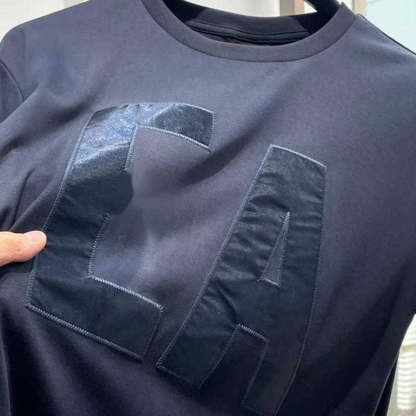 

summer men's t shirt ea designer embroidery round neck loose short sleeve sweatshirt men tees navy blue fashion tshirts clothing, White;black