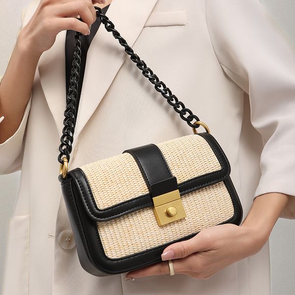 

women handbag fashion knitting shoulder bag crossbody bags removable belt plain capucines bb handbags purse genuine leather good quality chp