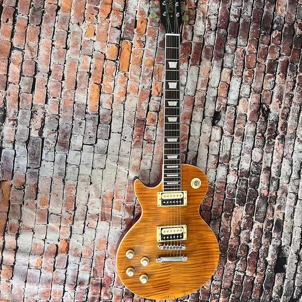 

left-handed electric guitar, fine tiger face, mahogany, home delivery