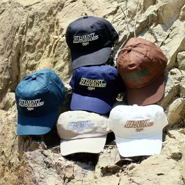 

1990 letter embroidered visor outdoor travel duck tongue baseball cap kiko kostadinov style outdoor versatile casual cap, Blue;gray