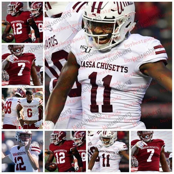 

custom ncaa umass football jersey umass minutemen jerseys 21 te'rai powell 70 joe horn nahji logan louce julien tristan armstrong ellis, Black
