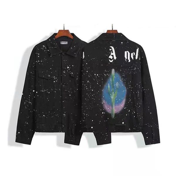 

cotton designer angels palm jackets bomber mens windbreaker varsity mens baseball hip hop harajuku letter patchwork leather tianma embroider, Black