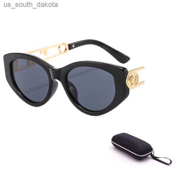 

2022 new luxury brand designer women's sunglasses oval sun glasses men women uv protection outdoor shades eyewear l230523, White;black