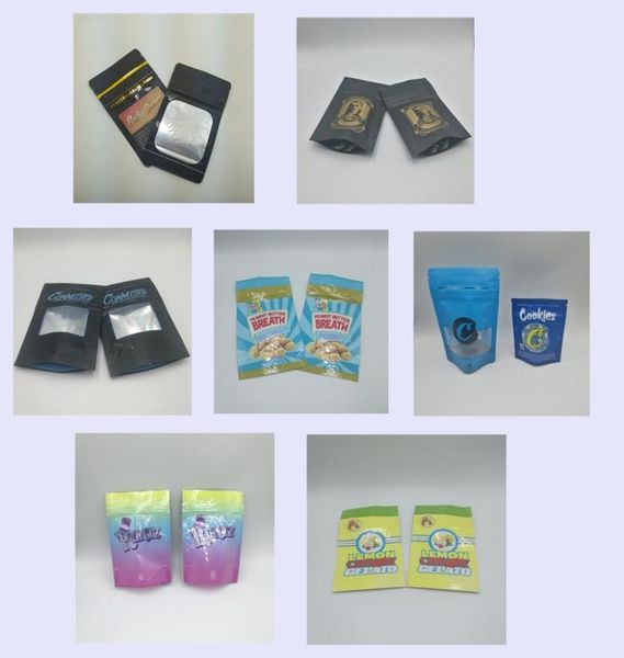 

smell and child resistant mylar ziplock bags runtz jungle boys cookies connected billy kimber og lemon cherry gelato packaging4583145, Silver