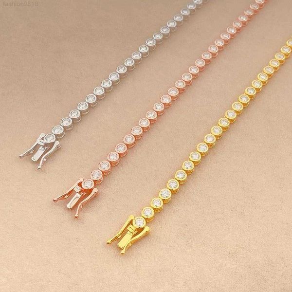

hip hop jewelry 3mm 4mm 5mm moissanite 925 sterling silver moissanite tennis necklace
