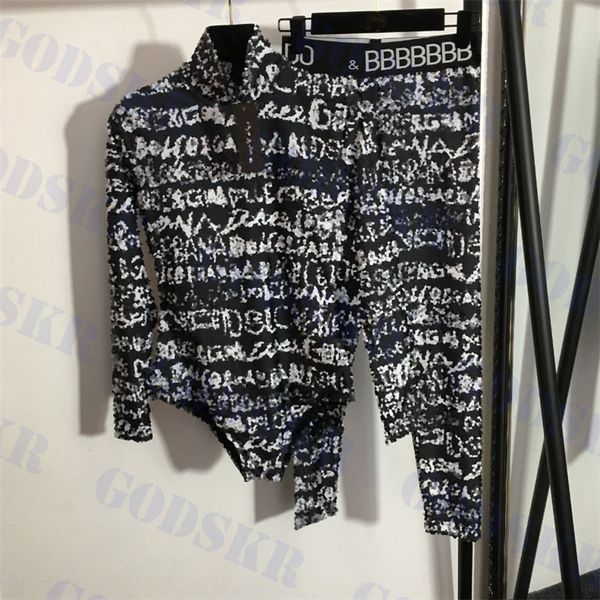 

womens tracksuit full letter logo tight garment fashion yoga pants long sleeve swimwear sports trousers, Gray